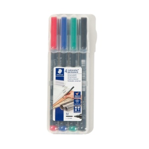 Map Marking Pen - Permanent Medium Tip (Pack of 4)