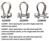 TOST Weak Link Shackle with Screw and Nut