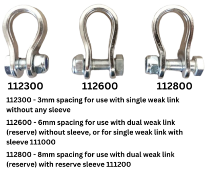 TOST Weak Link Shackle with Screw and Nut